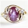 10K or 14K Gold Ladies Ring w/ Accents, Star Ruby, R021
