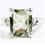 SR221, Green Amethyst, 925 Sterling Silver Ring