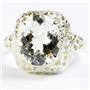 Sterling Silver Ladies Ring, Silver Topaz, SR009