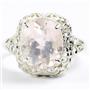 Sterling Silver Ladies Ring, Rose Quartz, SR009