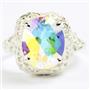 Sterling Silver Ladies Ring, Mercury Mist Topaz, SR009