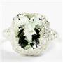 Sterling Silver Ladies Ring, Green Amethyst, SR009