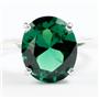 Sterling Silver Ladies Ring, Russian Nanocrystal Emerald, SR055