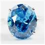 Swiss Blue CZ, 925 Sterling Silver Ladies Ring, SR055