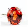 Sterling Silver Ladies Ring, Created Padparadscha Sapphire, SR055