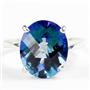 Sterling Silver Ladies Ring, Neptune Garden Topaz, SR055