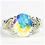 SR243, Mercury Mist Topaz, 925 Sterling Silver Ladies Ring
