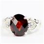 SR243, Mozambique Garnet, 925 Sterling Silver Ladies Ring