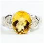 SR243, Citrine, 925 Sterling Silver Ladies Ring