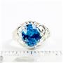 Sterling Silver Ladies Ring, Swiss CZ, SR004