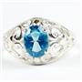 Paraiba Topaz, 925 sterling Silver Ladies Ring, SR111