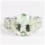 Green Amethyst (Prasiolite), 925 Sterling Silver Ladies Ring, SR369