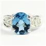 London Blue Topaz, 925 Sterling Silver Ladies Ring, SR369