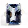 Sterling Silver Ladies Ring, 18x13mm Neptunes Garden Topaz, SR039