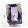 Sterling Silver Ladies Ring, 18x13mm Amethyst, SR039