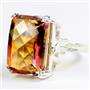 SR039, 18x13mm Twilight Fire Topaz, 925 Sterling Silver Ladies Ring