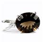 925 Sterling Silver Pendant, Smoky Quartz, SP022