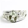 925 Sterling Silver Men's Nugget Ring, Green Amethyst, SR368