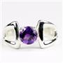 SR307, Amethyst, 925 Sterling Silver Ladies Ring