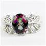 Mystic Fire Topaz, 925 Sterling Silver Ladies Ring, SR281