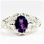 925 Sterling Silver Ladies Ring, Amethyst, SR113