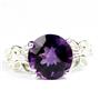 925 Sterling Silver Ladies Butterfly Ring, Amethyst, SR292