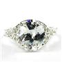 SR057, Cubic Zirconia, 925 Sterling Silver Ladies Ring