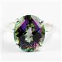 Sterling Silver Ladies Ring, Mystic Fire Topaz, SR055