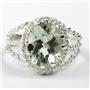 Green Amethyst (Prasiolite), 925 Sterling Ladies Silver Ring, SR070