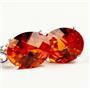 925 Sterling Silver Leverback Earrings, Created Padparadscha Sapphire, SE107