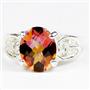 Twilight Fire Topaz, 925 Sterling Silver Ladies Ring, SR369
