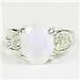 Rainbow Moonstone, 925 Sterling Silver Ladies Ring, SR369
