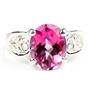 Pure Pink Topaz, 925 Sterling Silver Ladies Ring, SR369