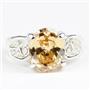 Champagne CZ, 925 Sterling Silver Ladies Ring, SR369