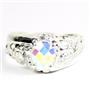 925 Sterling Silver Men's Nugget Ring, Mercury Mist Topaz, SR368