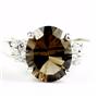 Smoky Quartz, 925 Sterling Silver Ring, SR123
