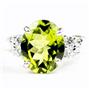 Peridot,  925 Sterling Silver Ladies Ring, SR123