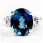 London Blue Topaz, 925 Sterling Silver Ring, SR123