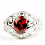 Garnet CZ, 925 Sterling Silver Ladies Ring, SR111