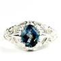 London Blue Topaz, 925 Sterling Silver Ladies Ring, SR113