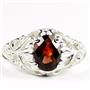 Mozambique Garnet, 925 Sterling Silver Ladies Ring, SR113