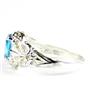Swiss Blue CZ, 925 Sterling Silver Ladies Ring, SR113
