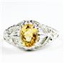 Citrine, 925 Sterling Silver Ladies Ring, SR113