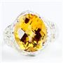 925 Sterling Silver Ladies Filigree Ring, Citrine, SR114