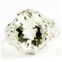 Green Amethyst,  925 Sterling Silver Ladies Ring, SR114