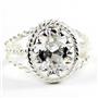 Cubic Zirconia, 925 Sterling Silver Ladies Ring, SR070