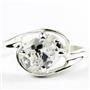 Cubic Zirconia, 925 Sterling Silver Ring, SR186