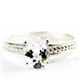 Silver Topaz, 925 Sterling Silver Ladies Ring, SR371