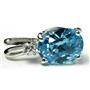 925 Sterling Silver Pendant, Swiss Blue CZ, SP020