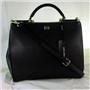 Dolce & Gabbana D&G Shopping Vitello Dauphine leather Tote - Nero (Black) NIB